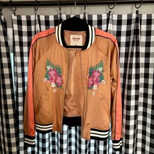 Mossimo Supply Co blush and Pink Jacket with Floral Embroidery